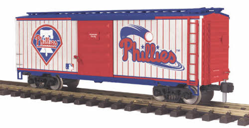 MTH 70-74039 G Scale MLB - Philadelphia Phillies 40' Box Car