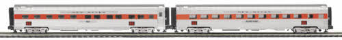 MTH 20-66085 O NH 70' Streamlined Sleeper/Diner Passenger Car Set (Set of 2)