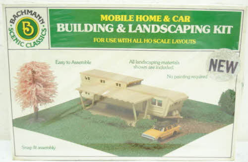 Bachmann 2556 HO Mobile Home & Car Building Kit