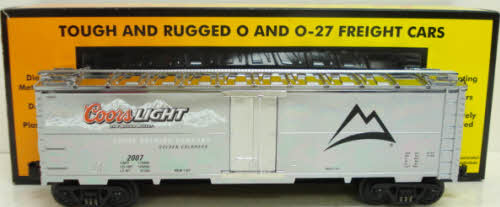 MTH 30-78032 O Gauge Coors Light Refrigerator Car #2007
