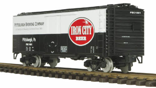 MTH 70-78011 G Scale Iron City 40' Black & White Reefer Car #1861/2004