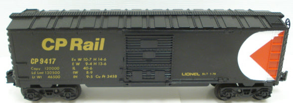Lionel 6-9417 O Gauge CP Rail Boxcar
