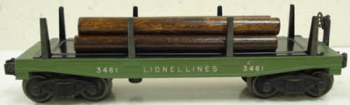 Lionel 3461 Vintage O Lionel Lines Green Operating Log Dump Car