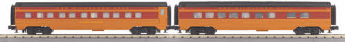 MTH 30-67195 O Gauge Milwaukee 2-Car 60' Streamlined Sleeper/Diner