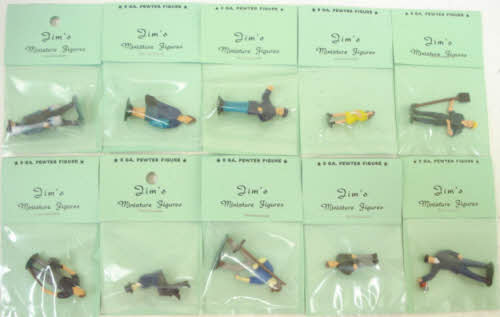 O Scale 10 Pewter Hand Painted Figures for Train Layout SALE