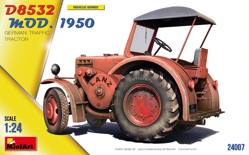 MiniArt 24007 1:24 D8532 Mod 1950 German Traffic Tractor Plastic Model Kit