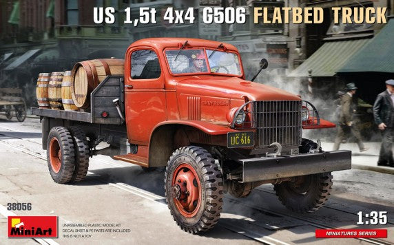 MiniArt 38056 1:35 US 1.5-Ton 4x4 G506 Flatbed Truck Military Vehicle Model Kit