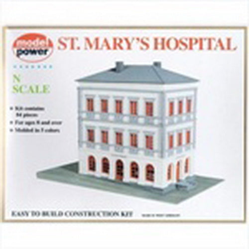 Model Power 1505 N Scale St. Mary's Hospital Building Kit
