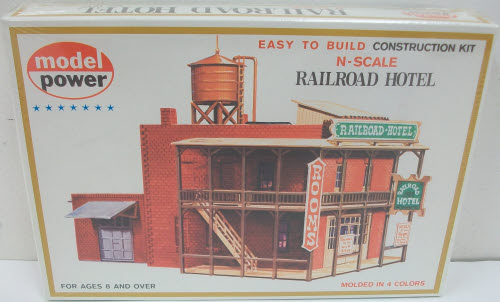 Model Power 1512 N Scale Railroad Hotel/Hotel De La Gare Building Kit