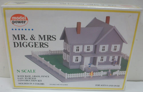 Model Power 1558 N Scale Mr & Mrs Diggers Country House Building Kit