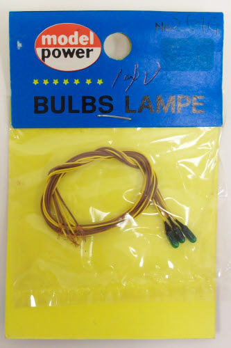 Model Power 254G 14 Volt Green GOR Light Bulb with Wires (Pack of 3)