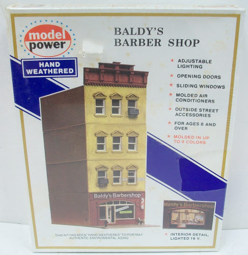 Model Power 472 Baldy's Barber Shop Building Kit