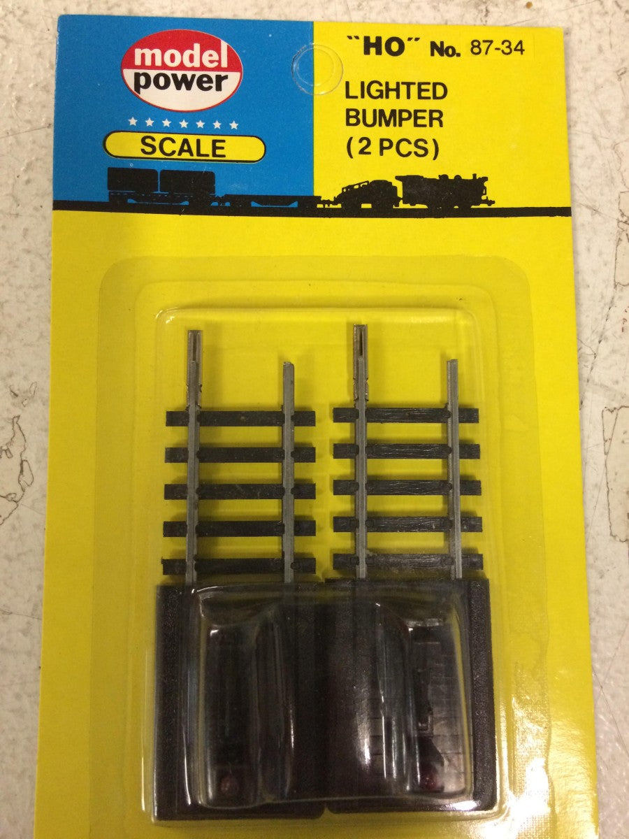 Model Power 87-34 HO Scale Lighted Bumper (Pack of 2)