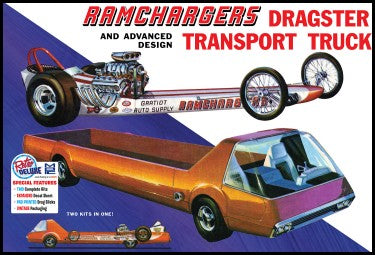 MPC 970 1:25 Ramchargers Dragster & Transporter Truck Plastic Model Kit