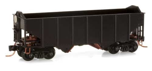 Micro-Trains 08900000 N Undecorated 33' Twin Bay Rib Side Hopper w/Notched Peak