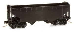 Micro-Trains 09000000 N Undecorated 33' Twin Bay Offset Side Hopper w/Peak End