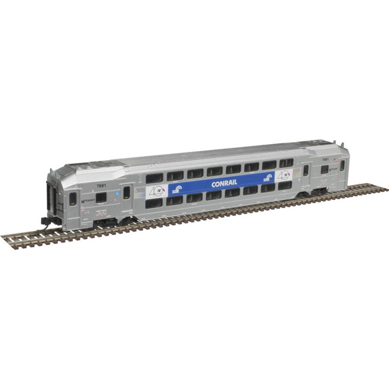 Atlas 50005370 N NJ Transit Conrail Heritage Modern Commuter Trailer #7681