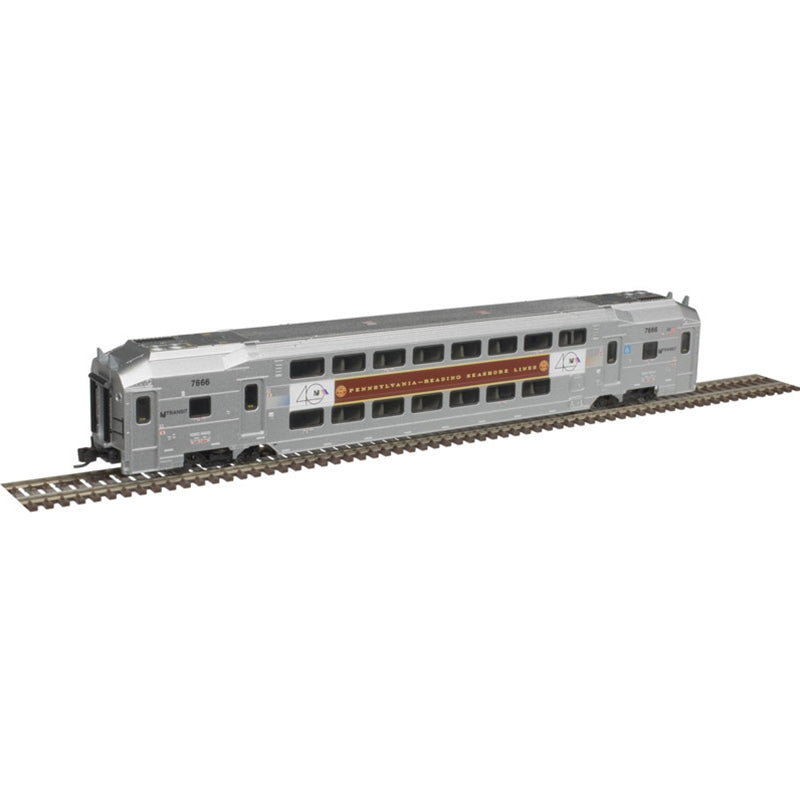 Atlas 50005372 N NJ Transit PRSL Heritage Modern Commuter Trailer #7666