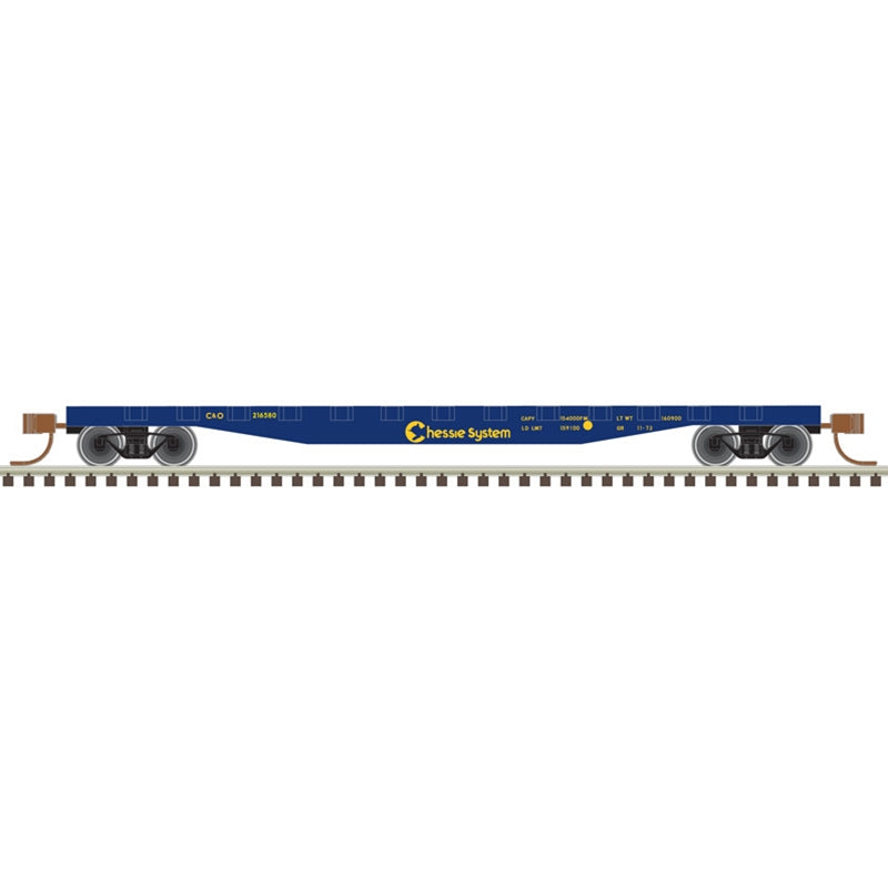Atlas 50005570 N Chessie System Trainman Flatcar with Stakes #216580