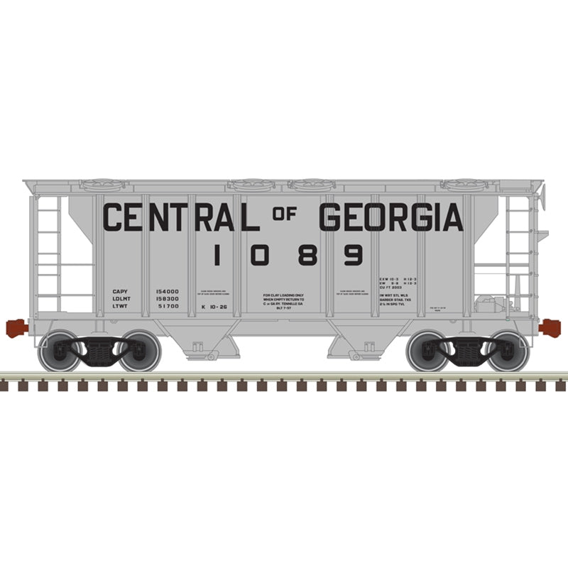 Atlas 50005899 N Central of Georgia Trainman PS-2 Covered Hopper #1089