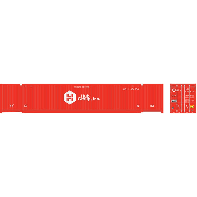 Atlas 50005953 N Hub Group DA Markings 53' Container Set #2 (Pack of 3)