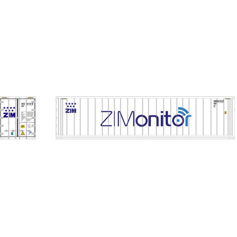 Atlas 50006005 N ZIM Monitor 40' Refrigerated Container Set #2 (Pack of 3)