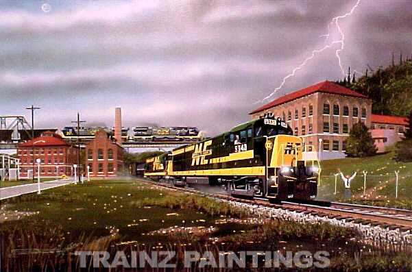Robert West 272 N&E 'Nashville Arrival II' Railroad Art Print - Signed