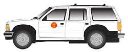 Atlas 30000078 1:87 HO Southern Pacific 1993 Ford Explorer W/O Beacon