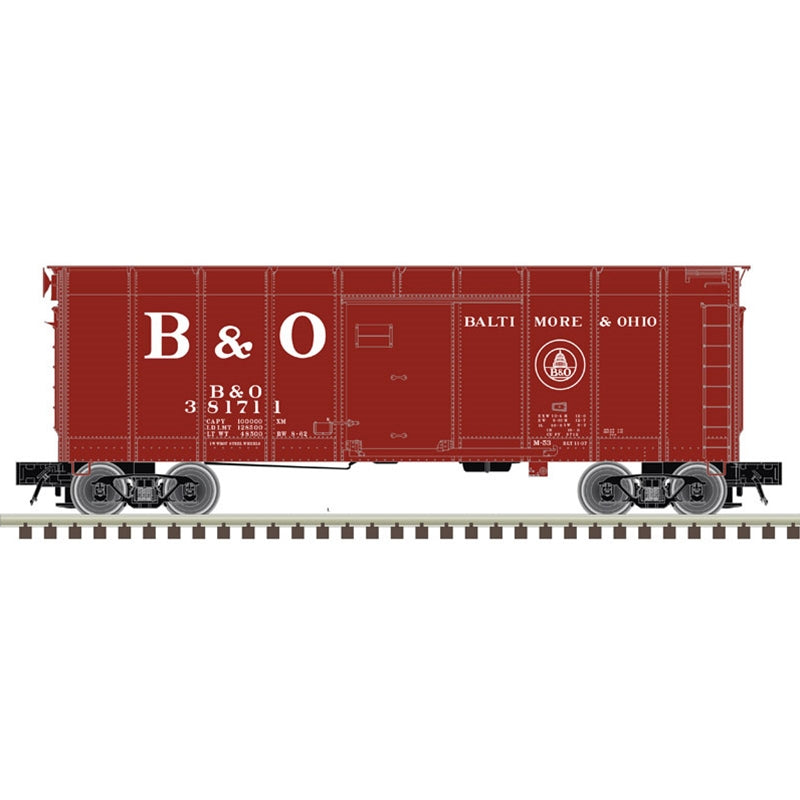 Atlas 3007907 O B&O 3-Rail 40' Wagon Top Box Car #381711/375791