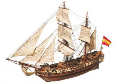 Occre 13000 1:85 La Candelaria 2-Masted 18th Century Wooden Model Ship Kit