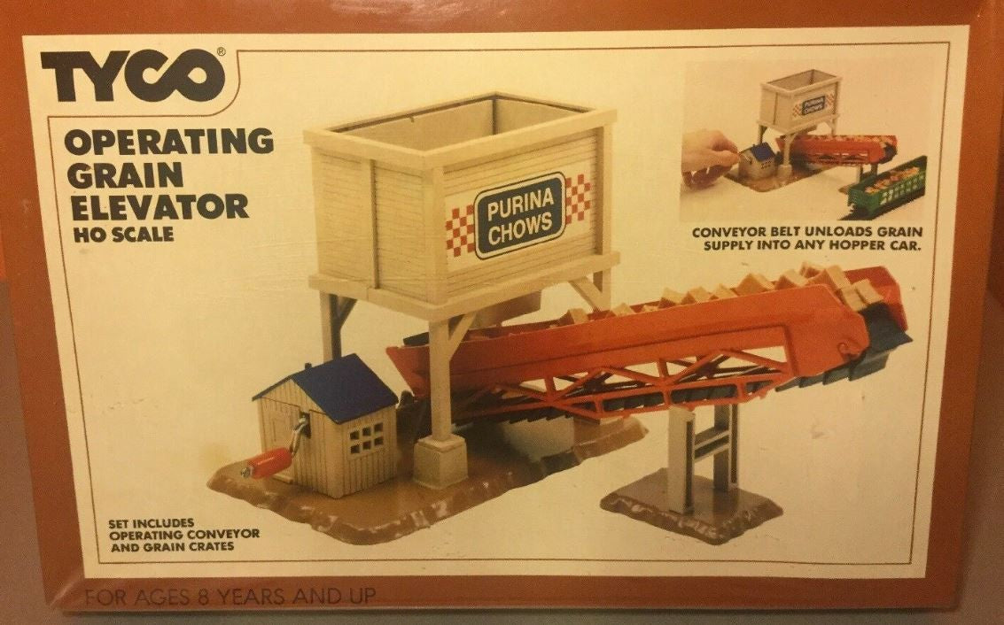 Tyco 870 HO Purina Chows Operating Grain Elevator Building Kit