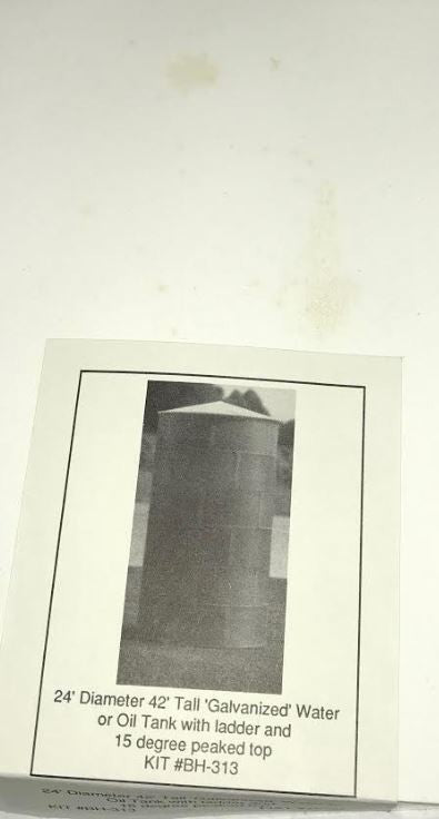 BH Models BH-313 HO 24' x 42' Galvanized Water/Oil Tank w/Ladder & Peaked Top