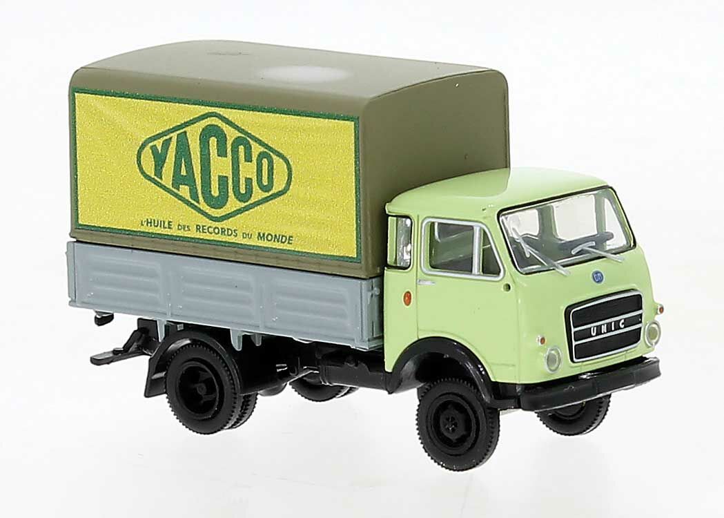 Brekina Automodelle 34643 HO Yacco OM-UNIC 24c Low-Side Delivery Truck with Tarp
