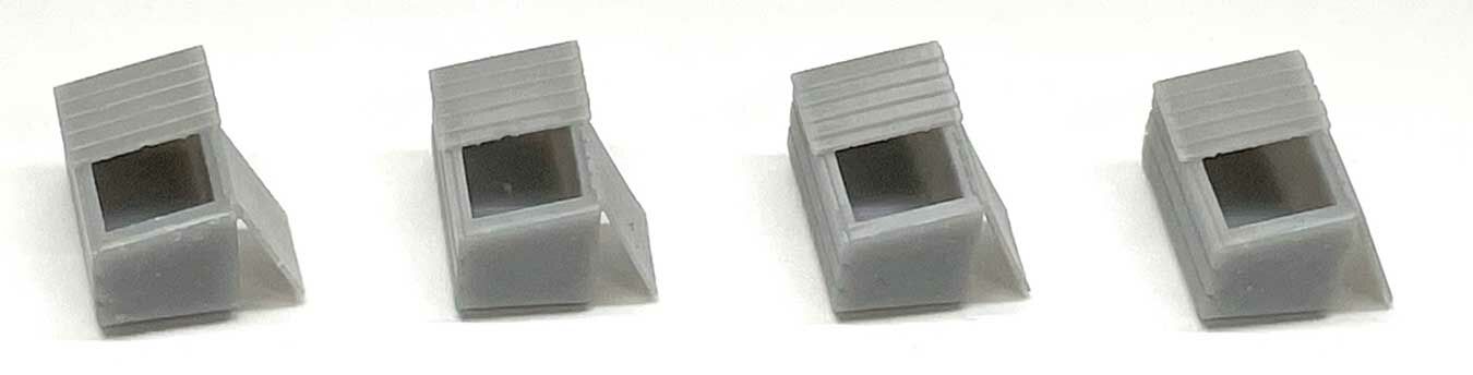 Phoenix Precision Models 30516 N Open Dumpsters 3D Printed Resin Kit (Pack of 4)