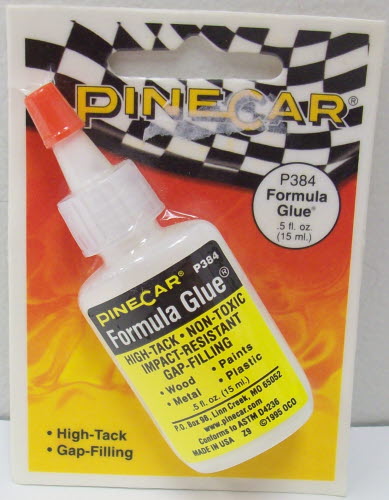Pine-Car P384 Formula Glue - 0.5 Fl oz. Bottle