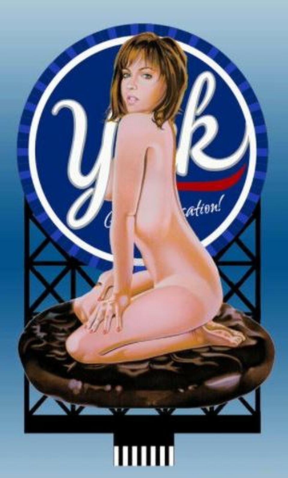 Miller Engineering 883851 HO/O York Peppermint Pattie Girl Billboard