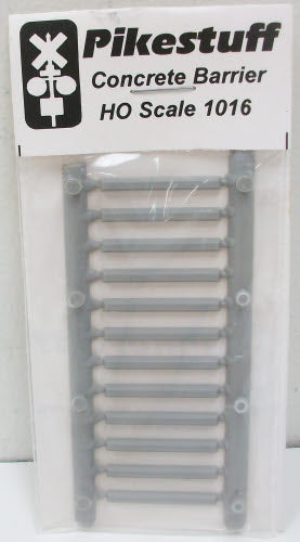 Pikestuff 541-1016 HO Concrete Park Barrier (Pack of 12)