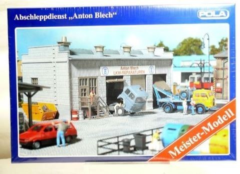 Pola 664 HO Auto-Werkstatt Towing Service Anton Blech Building Kit