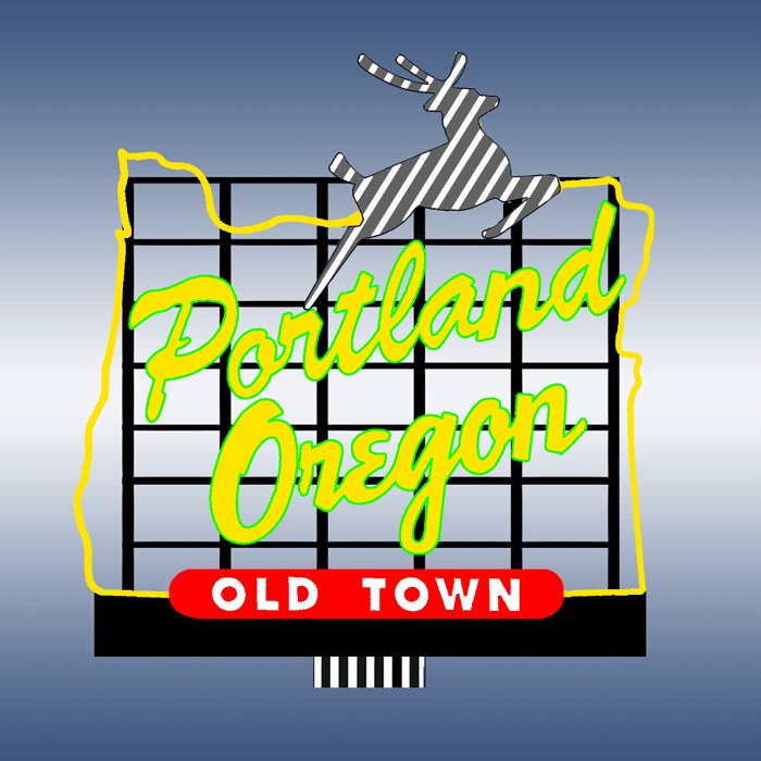 Micro Structures 883501 HO/O Portland, Oregon Large Animated Neon Billboard
