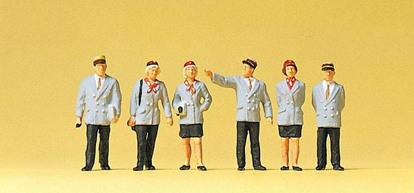 Preiser 10491 HO Belgian Railway Personnel Figures (Set of 6)