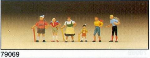 Preiser 79069 N Krause Family in Allgan Figures (Set of 6)