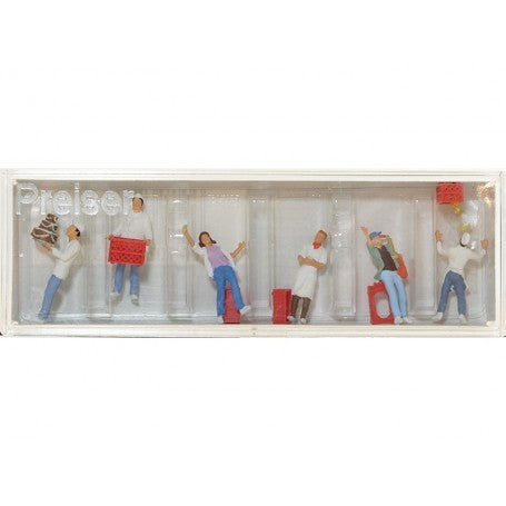 Preiser 10377 HO Working People Figures at the Bakery (Set of 6)