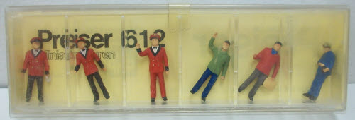 Preiser 612 HO Railway Workers Figures (Set of 6)