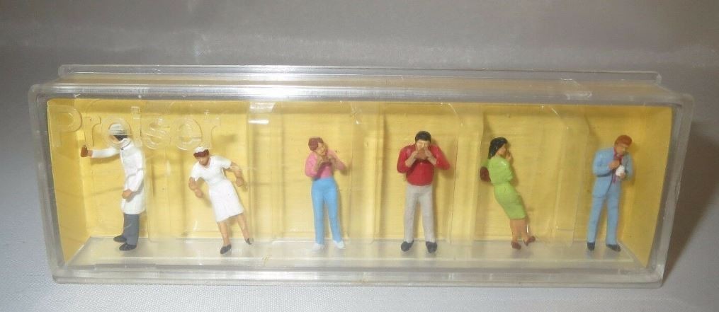 Preiser 109 HO Chefs & Diners Figures (Set of 6)