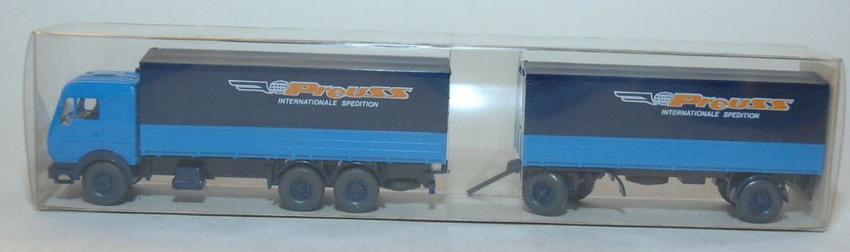 Wiking 26456 HO Scale Preuss Double Tractor Trailer Plastic Model Car