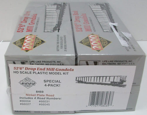 Proto 2000 8469 Life Like HO NKP Gondola Kits 4-Pack