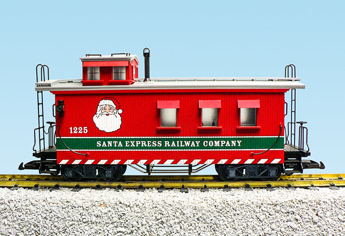 USA Trains R12026 G Christmas Caboose Red/Green #1225