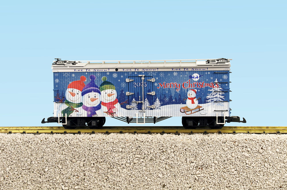 USA Trains R13041 G Let It Snow 2023 Christmas Reefer