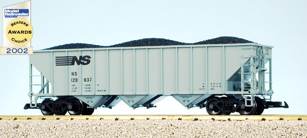 USA Trains 14006 G Norfolk Southern 70-Ton 3-Bay Hopper #120637 (Metal Wheels)