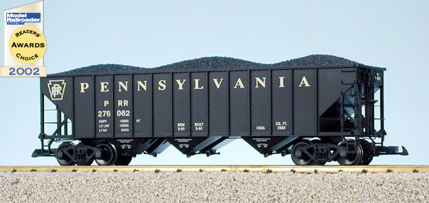 USA Trains 14007 G Pennsylvania 70-Ton 3-Bay Coal Hopper (Metal Wheels)